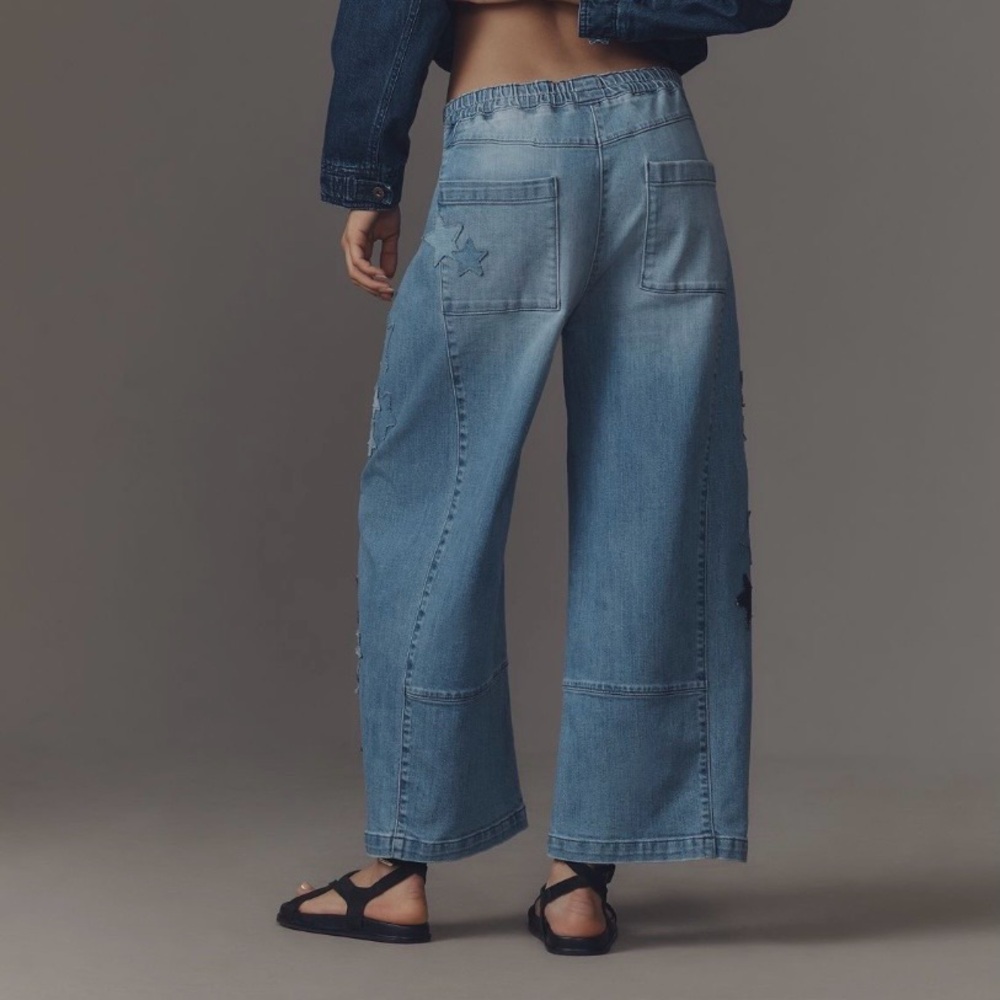 Anthropologie The Izzie Relaxed Pull-on Barrel Jeans by Pilcro | XL | EUC - Picture 16 of 16